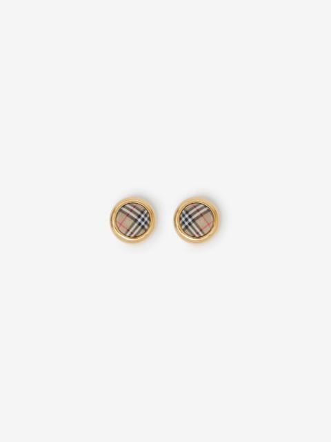 Burberry Check Stud Earrings