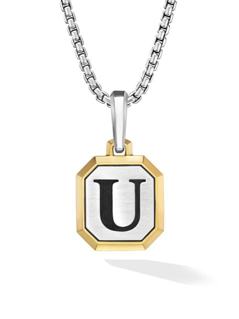 DAVID YURMAN Men's Initial Amulet in Sterling Silver - U Silver