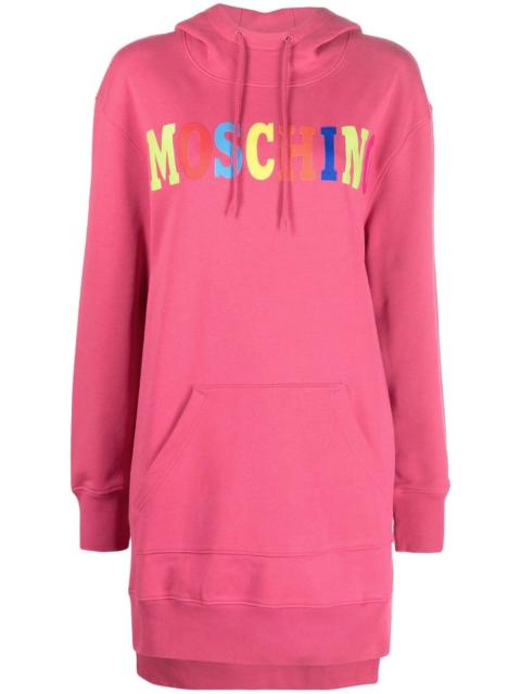 Moschino logo-print hooded dress