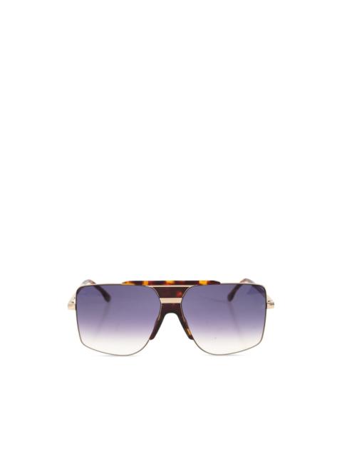 Victoria Beckham tortoiseshell geometric-frame sunglasses