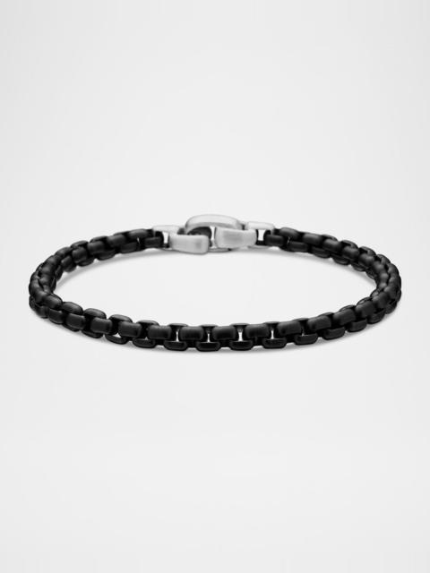 DAVID YURMAN Men's Box Chain Bracelet in Darkened Silver, 5mm, Size M