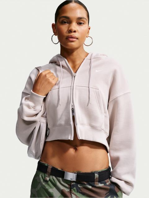 Nike Nike Studio Fleece Medium Weight Women's Oversized Full-Zip Cropped Hoodie