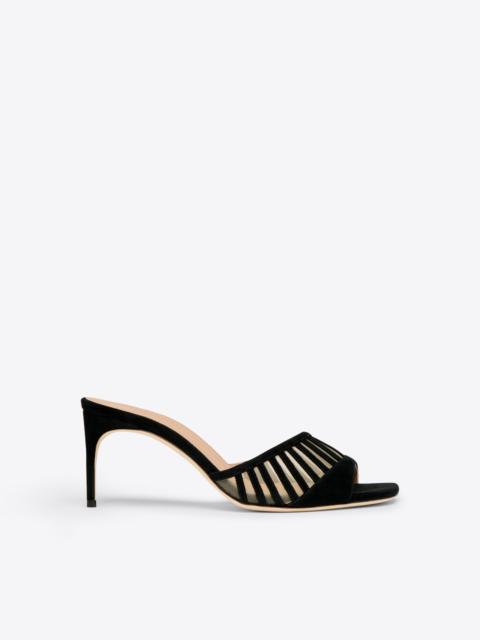 MALONE SOULIERS Bellatrix 70 Black Suede Heeled Sandals
