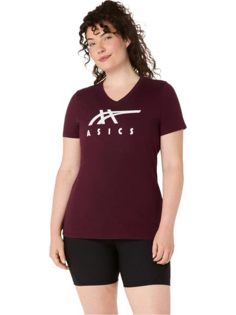 Asics WOMEN'S ASICS STRIPES V-NECK