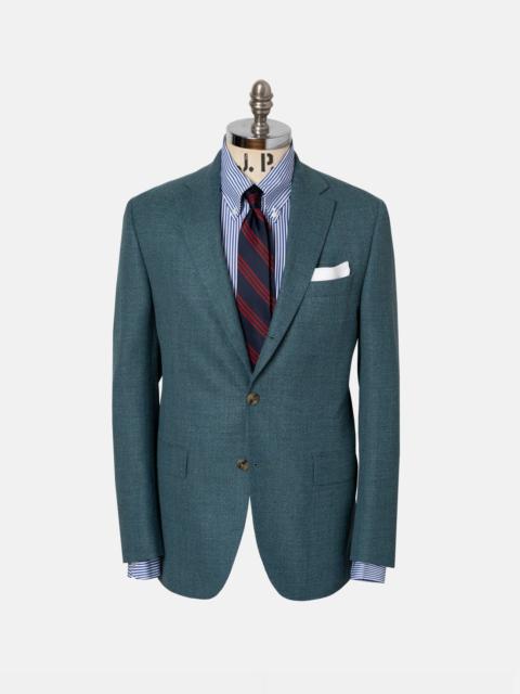 J. PRESS MADE-IN-CANADA SOLID MOSS GREEN WOOL HOPSACK SPORT COAT