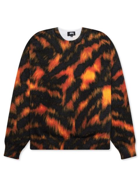 Stüssy PRINTED FUR SWEATER - TIGER
