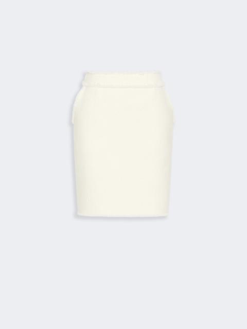 Max Mara ABILE Short wool jersey skirt - WHITE