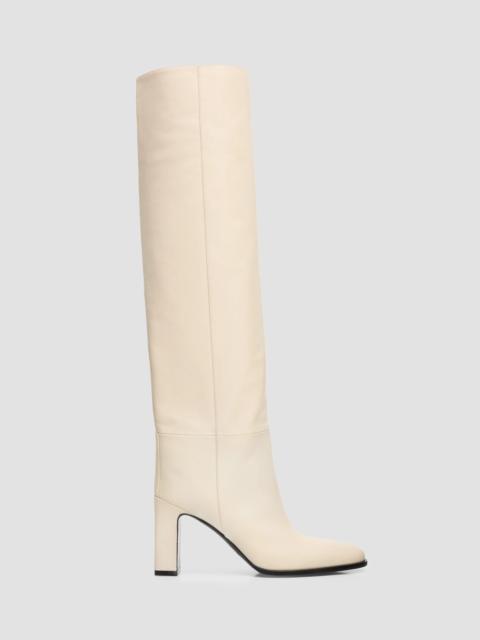 JIMMY CHOO Women's Caly 85MM Leather Boots - Bone