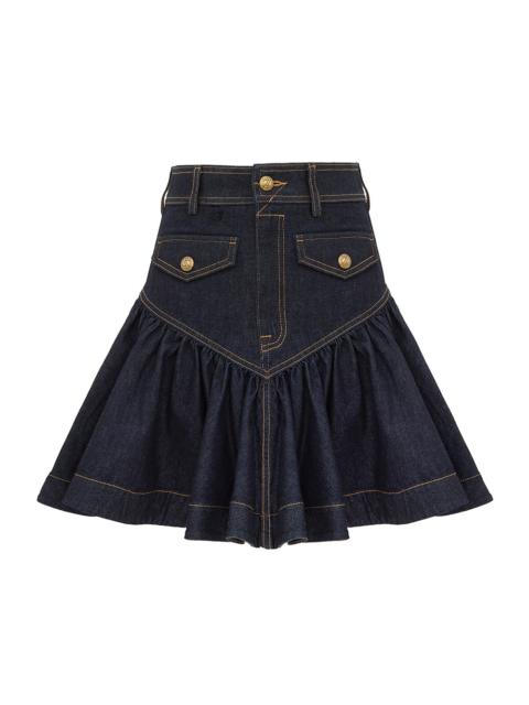 Zimmermann DENIM FRILL MINI SKIRT
