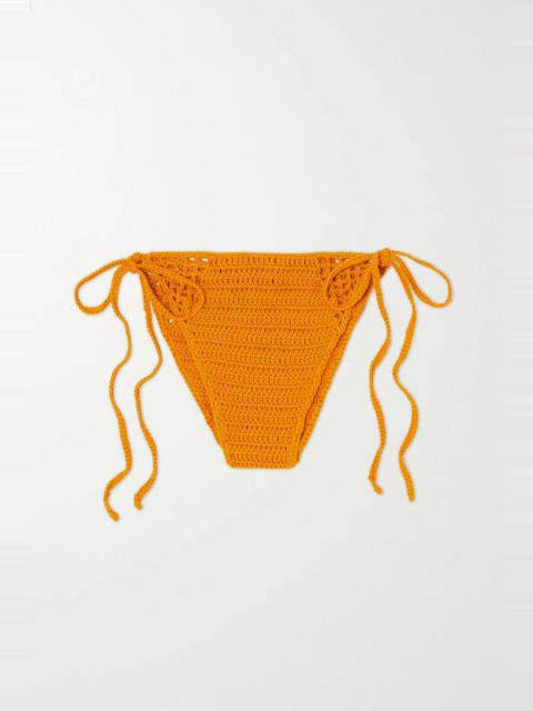 Cult Gaia Alivia crocheted cotton bikini briefs