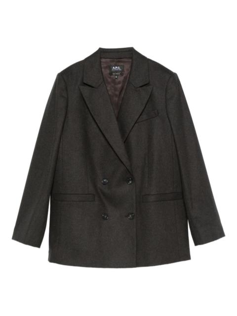 A.P.C. double-breasted wool blazer