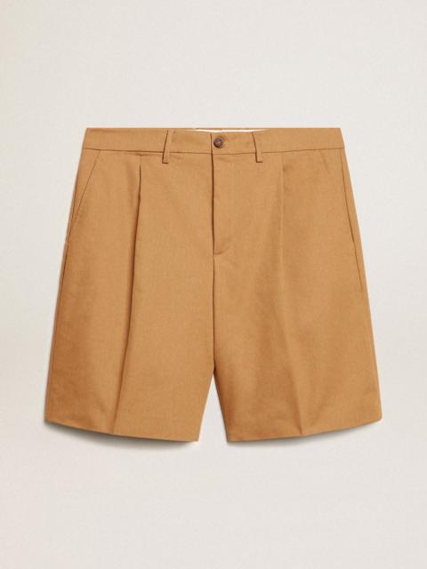 Men's Bermuda shorts in beige cotton