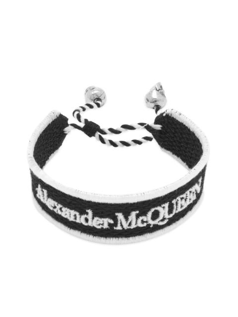 Alexander McQueen Woven Logo Bracelet