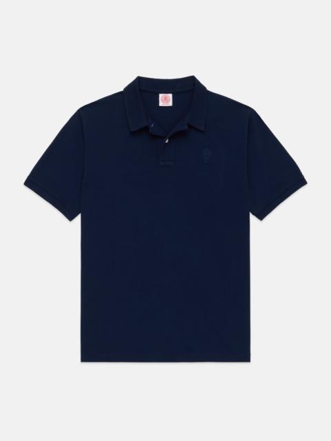 J. PRESS J. PRESS NAVY ARCHIVAL CREST PIQUE POLO