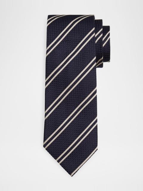 TOM FORD Men's Woven Diagonal-Stripe Silk Tie