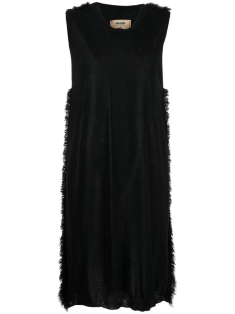 UMA WANG frayed sleeveless minidress