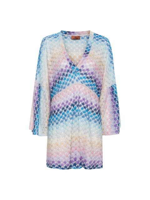 Missoni zig-zag knitted beach dress