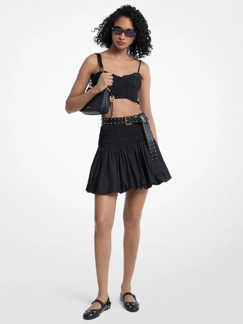 MICHAEL KORS Cotton Smocked Bubble Skirt