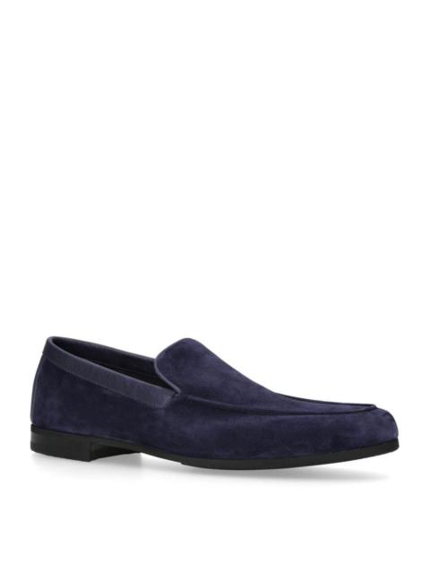 John Lobb Suede Tyne Loafers