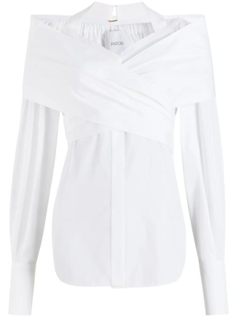 PATOU Wrap Poplin Blouse