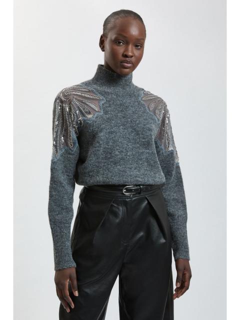 KAREN MILLEN Embellished Cosy Knitted Jumper