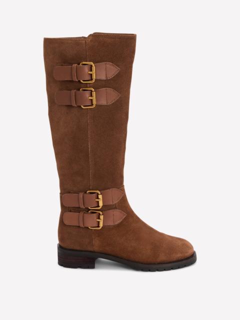 BODEN Multi Buckle Knee Boots-Tan