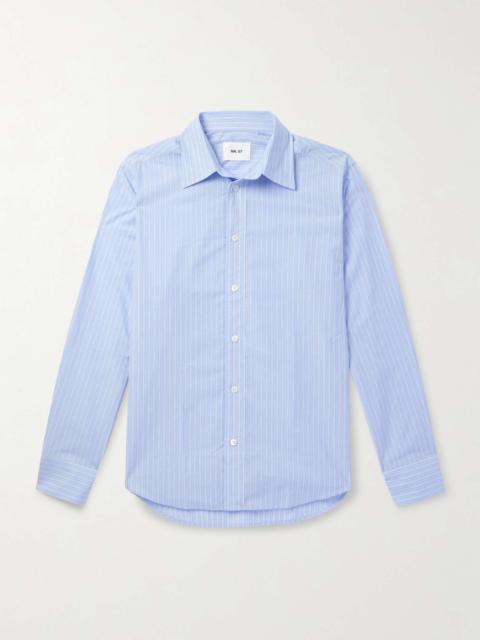 NN07 Colby 5329 Striped Lyocell and Supima Cotton-Blend Shirt