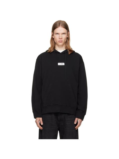 MM6 Maison Margiela Black Unbrushed Cotton Hoodie