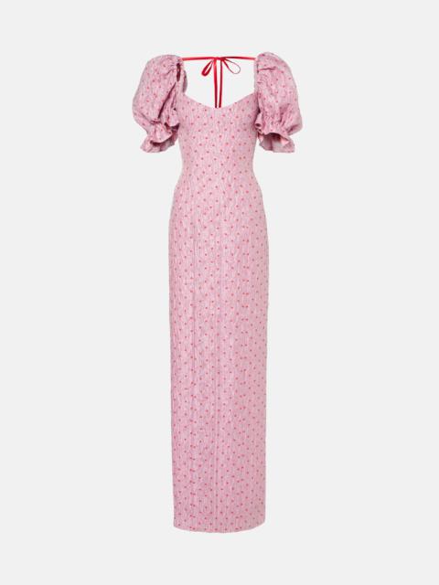 markarian Raffaella balloon-sleeve maxi dress