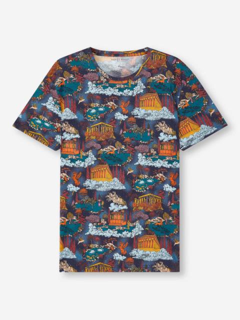 Derek Rose Men's T-Shirt Robin 15 Pima Cotton Multi