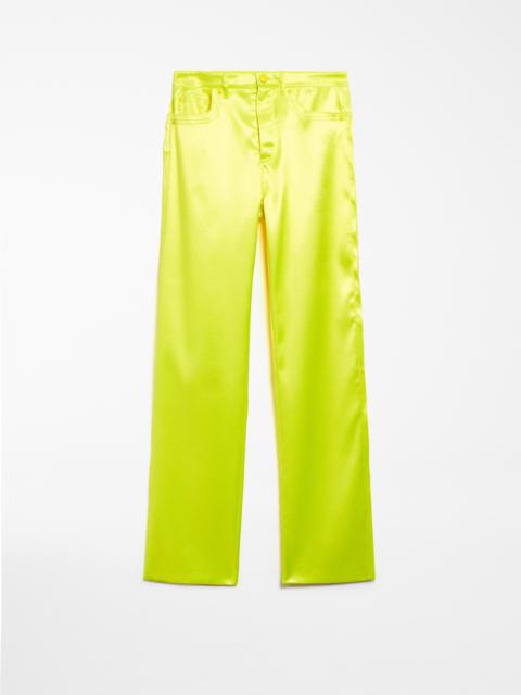 Max Mara EGEMONE Five-pocket trousers in technical duchess satin