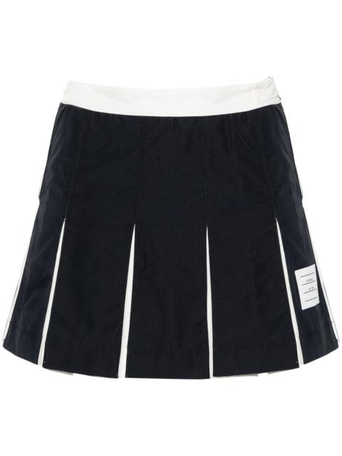 Ripstop Box Pleat Mini Skirt