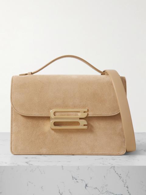 Victoria Beckham The Dorian Leather-trimmed Suede Shoulder Bag
