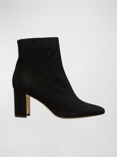 Rosie Suede Zip Ankle Booties