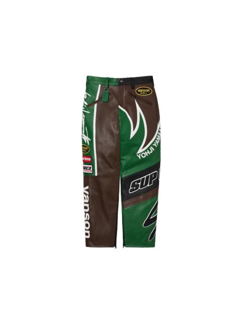 Supreme Supreme Yohji Yamamoto Vanson Leathers Split Pant Green