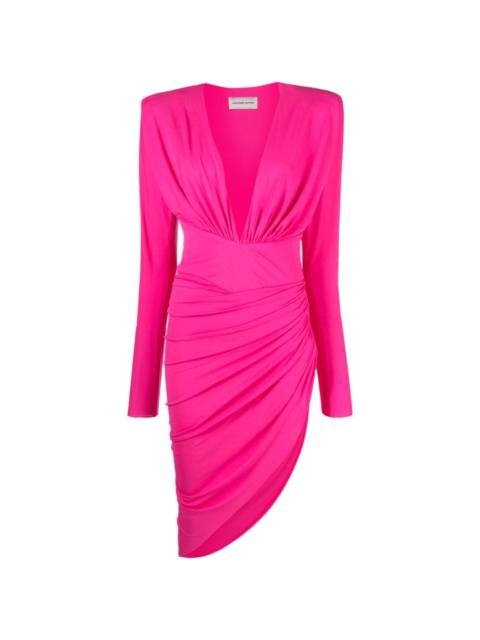 V-neck ruched dress