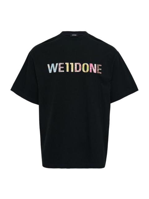 We11done Checkered Logo T-Shirt