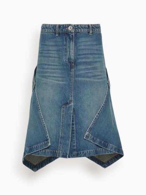 BRANDON MAXWELL The Frankie Skirt in Dakota Wash