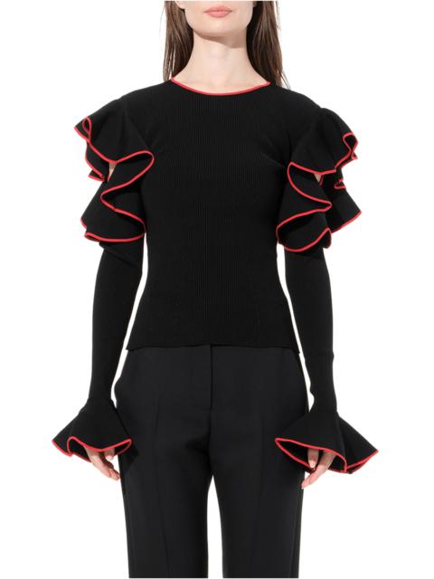 Alexander McQueen Longsleeve Knitwear in Black