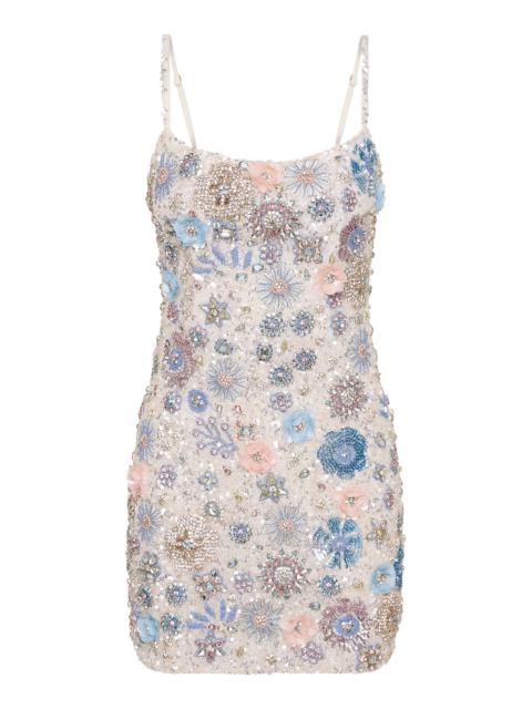 RACHEL GILBERT Francesca Beaded Mini Dress ivory