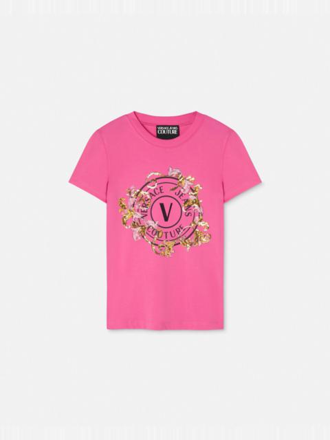 VERSACE JEANS COUTURE Crystal Outline Barocco T-Shirt
