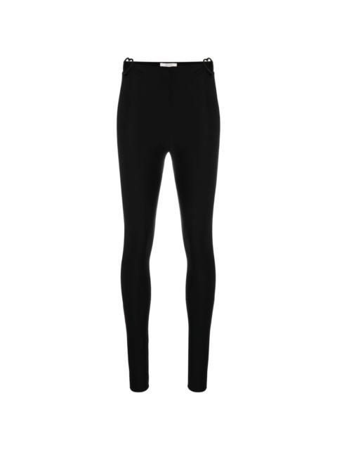 heart-cut out high-waisted leggings