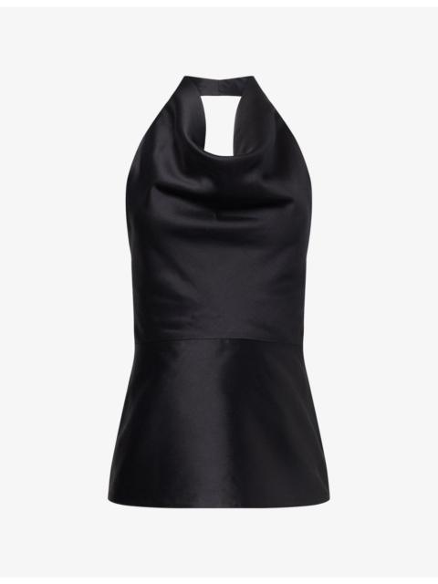 CAMILLA AND MARC Sona Halterneck Wool-And-Silk Top