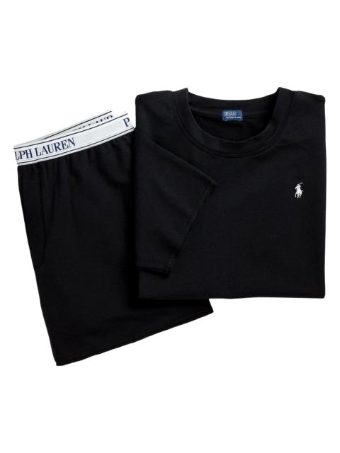 Polo Ralph Lauren Women's Club Terry 2-Piece Short-Sleeve Pajama Set - Polo Black