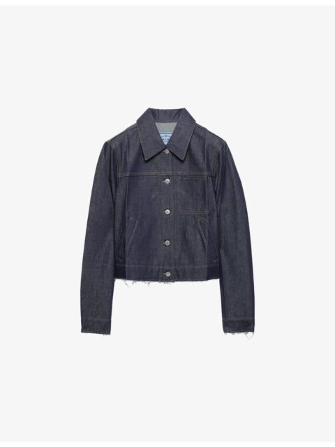 Prada Frayed-Edge Regular-Fit Denim Jacket