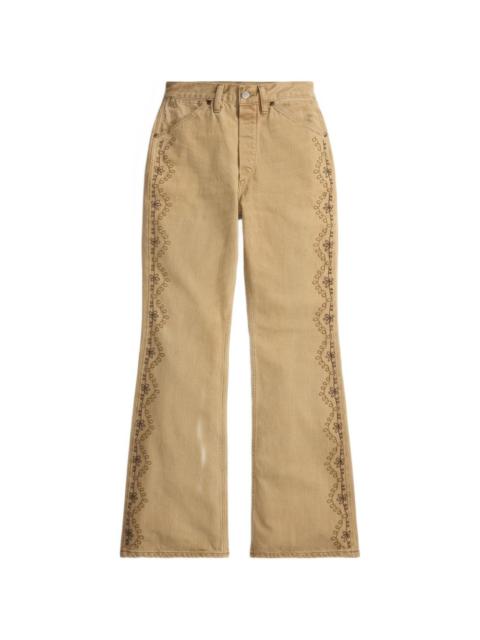 RRL by Ralph Lauren floral-embroidered trousers