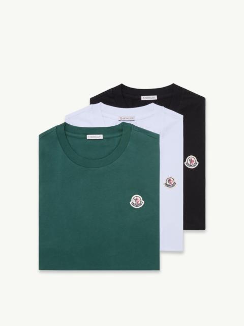Moncler Logo Patch Cotton T-Shirt (Pack of Three)