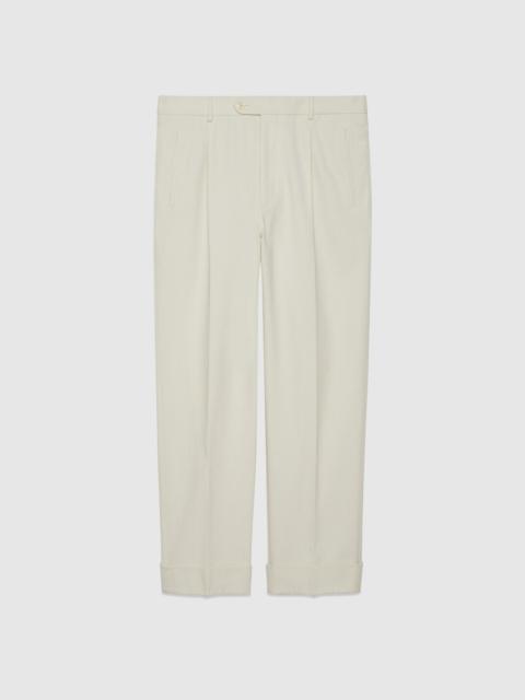 GUCCI Cotton drill pant with Double G