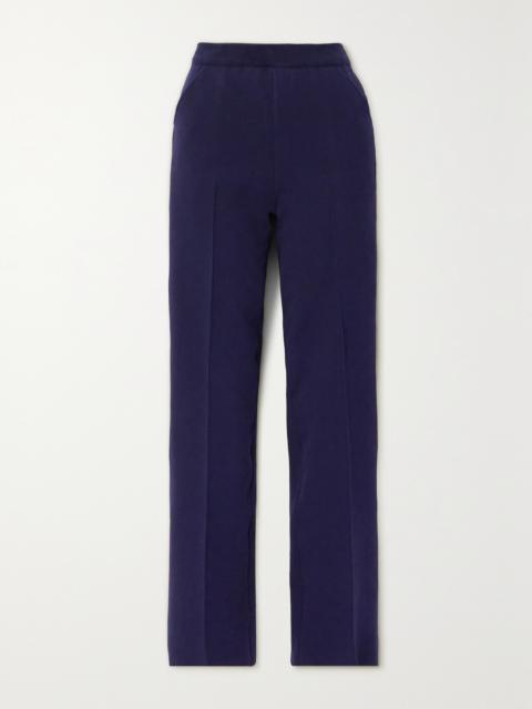 HIGH SPORT Sig Pleated Stretch-cotton Straight-leg Pants