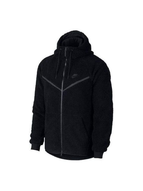 Nike Nike Embroidered Logo Fleece Stay Warm Hooded Jacket Black AQ2768-010